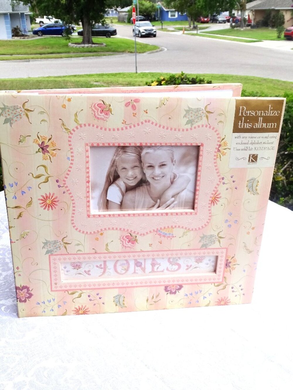 K & COMPANY FRAME A NAME CUSTOM PERSONALIZED FLOWER PHOTO ALBUM